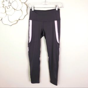 Zella cropped 7/8 leggings with mesh panels
